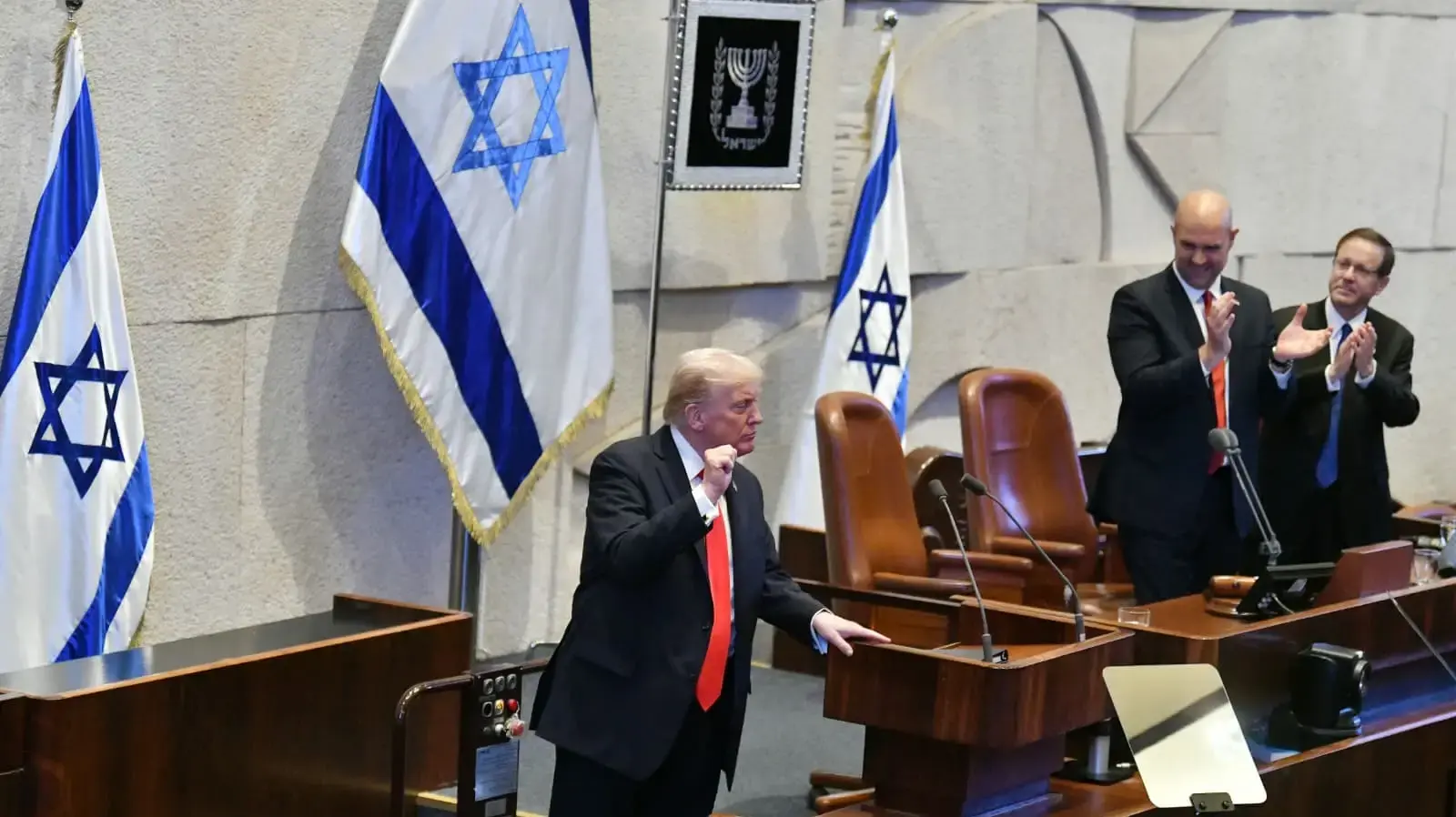 טראמפ במשכן הכנסת.