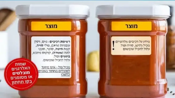 סימון אלרגנים במזון