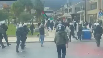 הפגנה פרו פלסטינית, כרתים יוון, 3 בנובמבר 2025