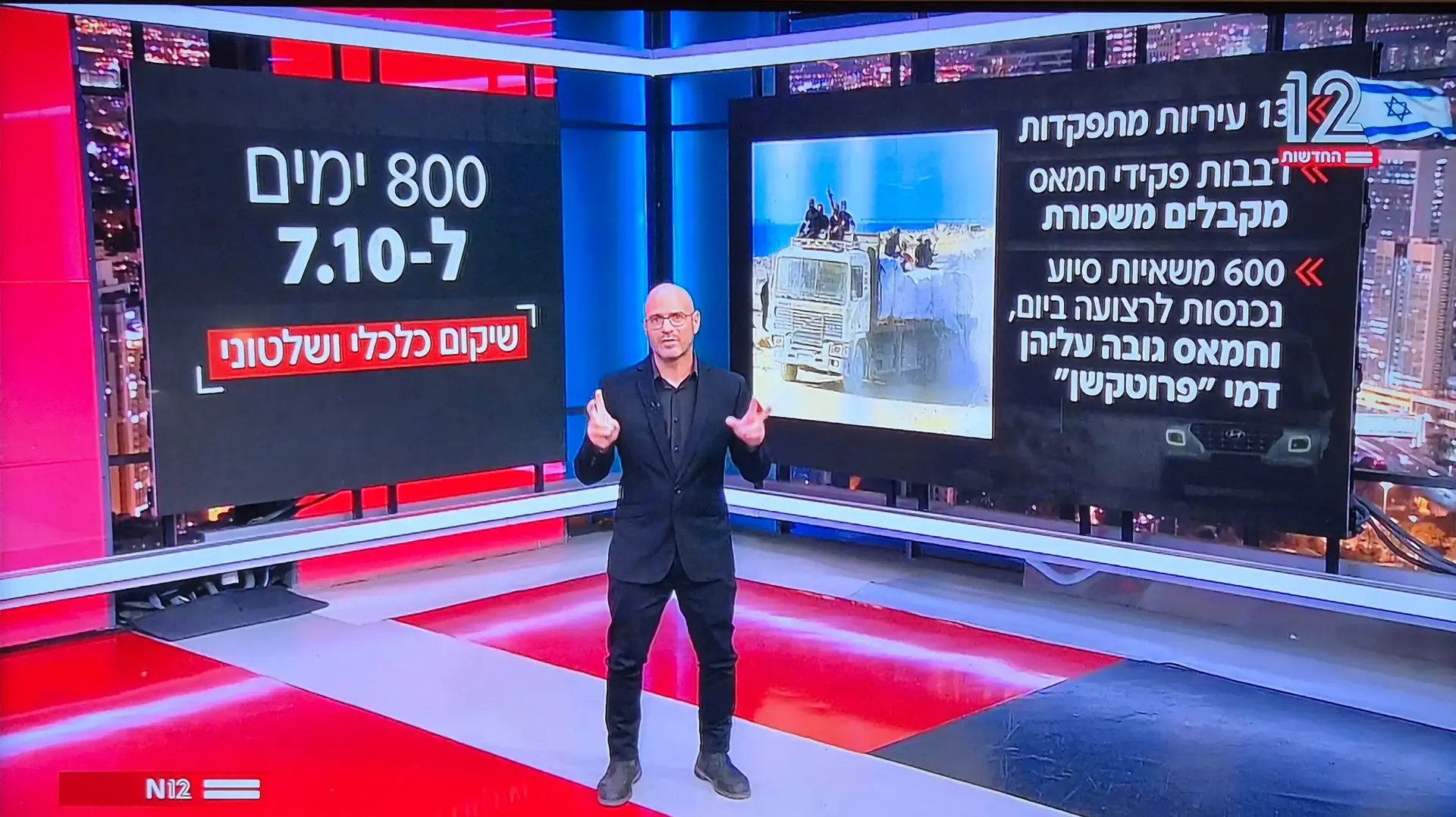 אוהד חמו מסכם 800 ימים למלחמה, חדשות 12