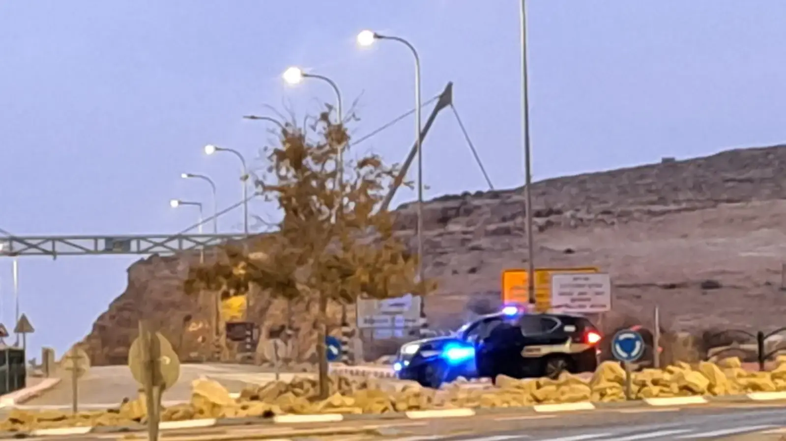 חסימת כביש 40 לדרום ממצפה רמון ב-6 בדצמבר