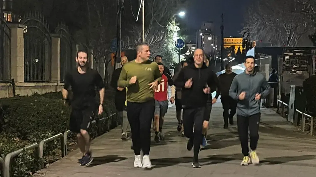 יושב ראש הקרן לחיילים משוחררים בריצה עם לוחמים בירושלים