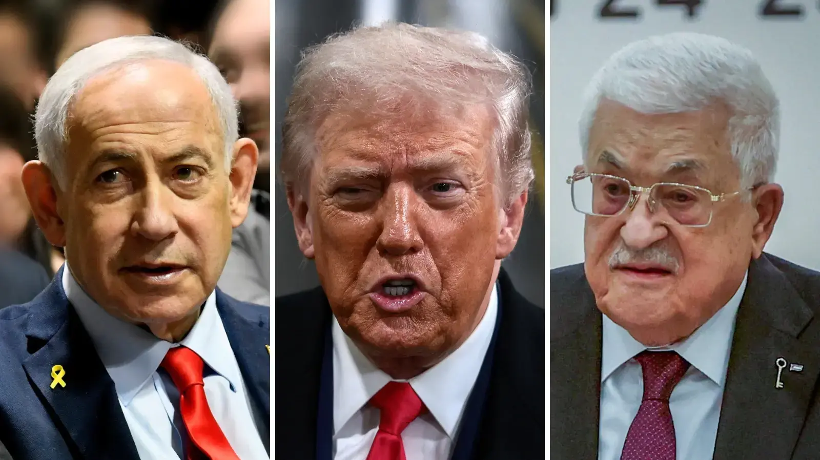 מחמוד עבאס, דונלד טראמפ, בנימין נתניהו