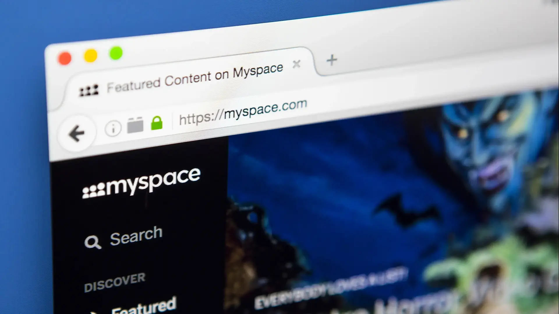 עמוד הבית של Myspace