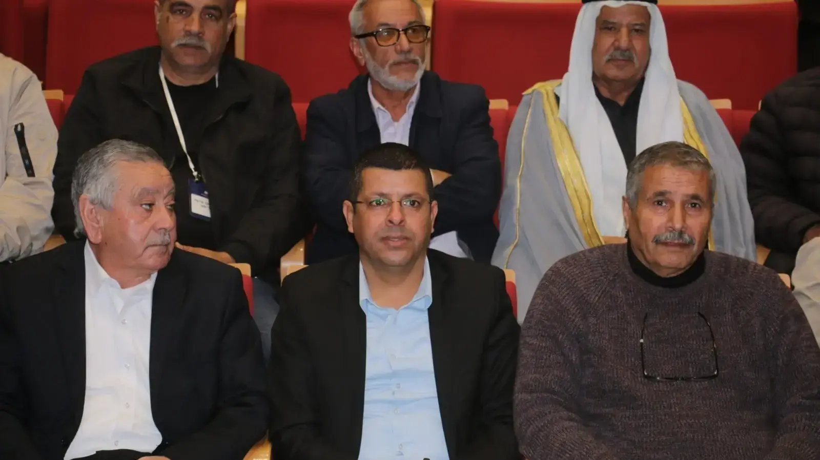 ד״ר עאמר אלהוזייל, ממונה תיק החינוך והמתנ״ס ברהט (מימין), ח"כ וליד אל-הואשלה וראש העיר טלאל אלקרינאווי