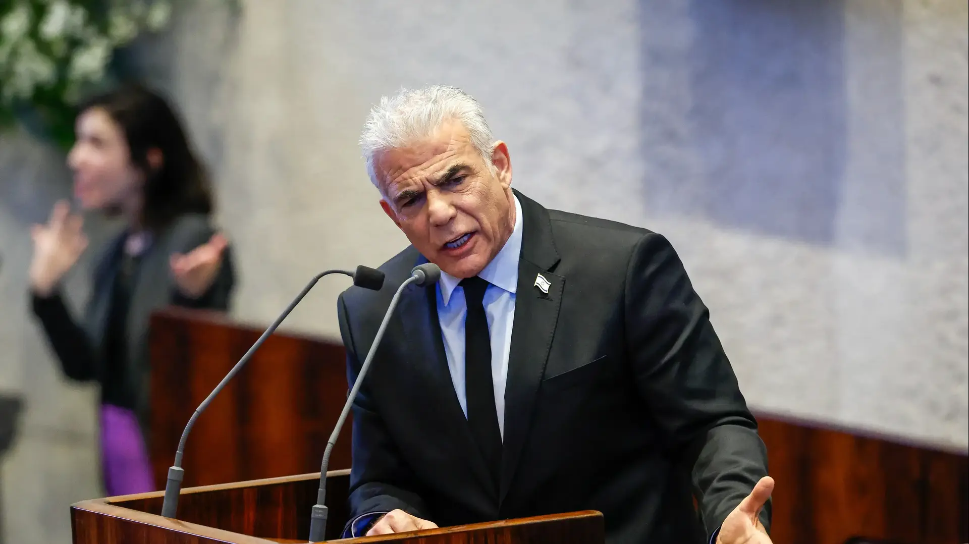 ראש האופוזיציה יאיר לפיד, מליאת הכנסת, ציון 77 שנים לכינון הכנסת, 2 בפברואר 2026