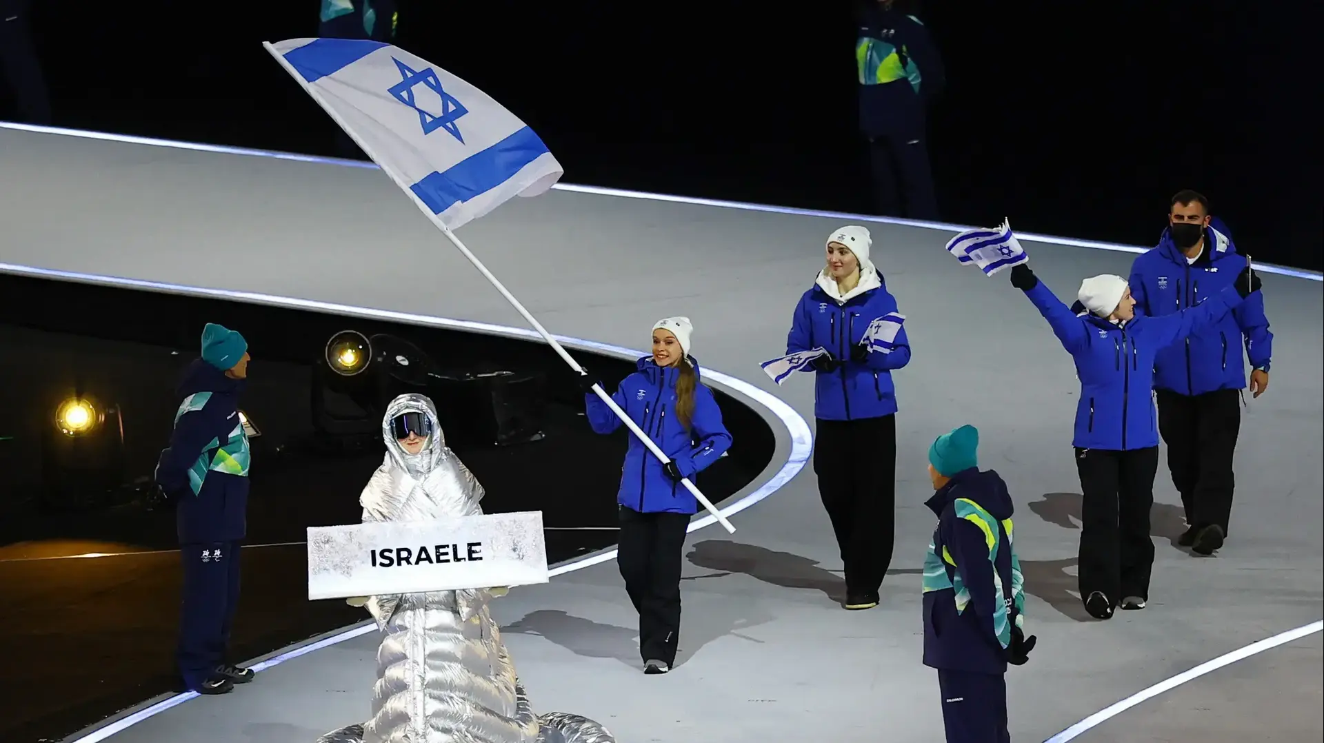 המשלחת הישראלית בטקס הפתיחה במשחקי החורף