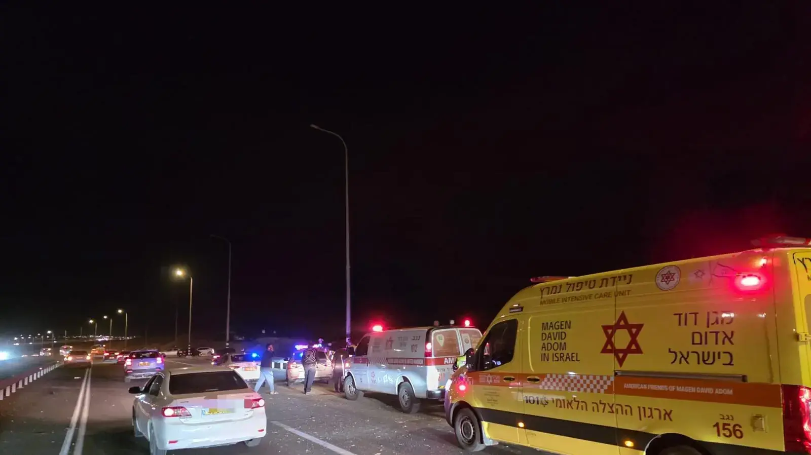 זירת התאונה בכביש 25 ליד נבטים