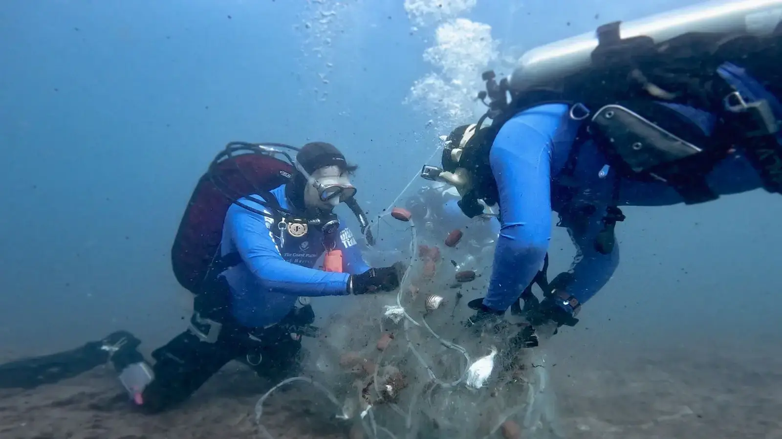 רשת רפאים הוסרה על ידי סיירת החוף בגורדון תל אביב