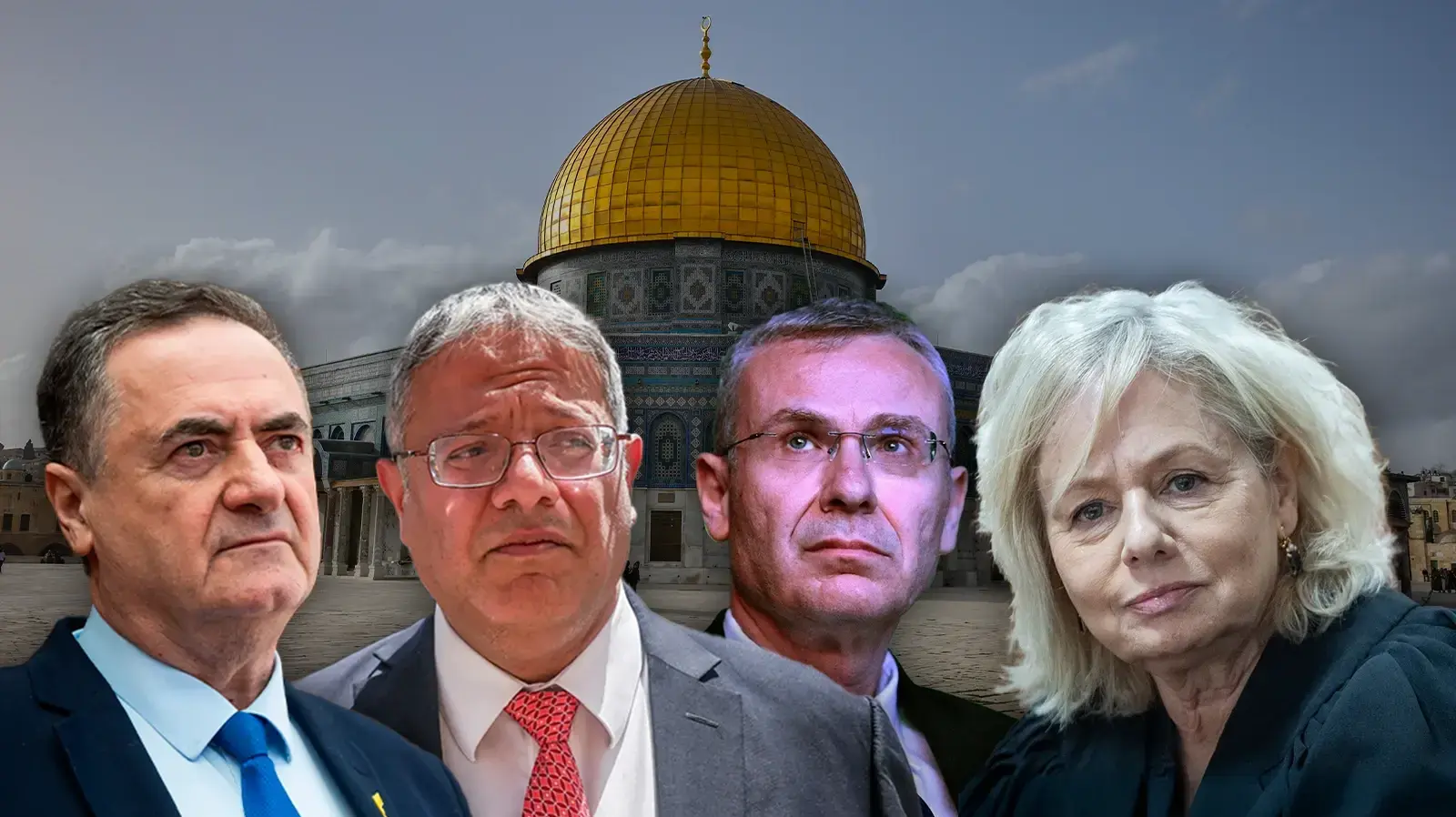 איתמר בן גביר, ישראל כ"ץ, גלי בהרב מיארה ויריב לוין, הר הבית איתמר בן גביר, ישראל כ"ץ, גלי בהרב מיארה ויריב לוין, הר הבית