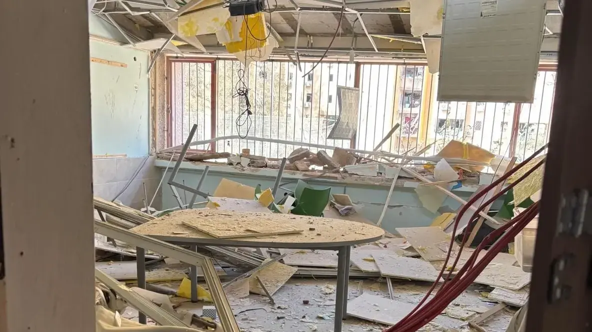 מוסד החינוך בבאר שבע שנפגע מטיל איראני