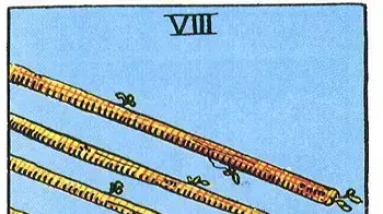 טארוט קלף שמונה מטות eight wands