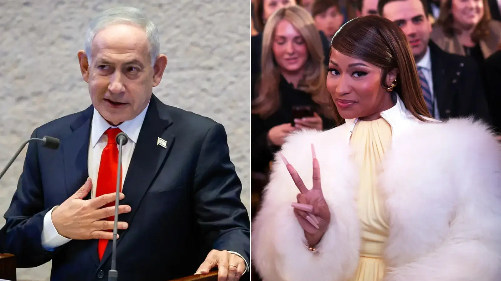 ניקי מינאז' וראש הממשלה בנימין נתניהו