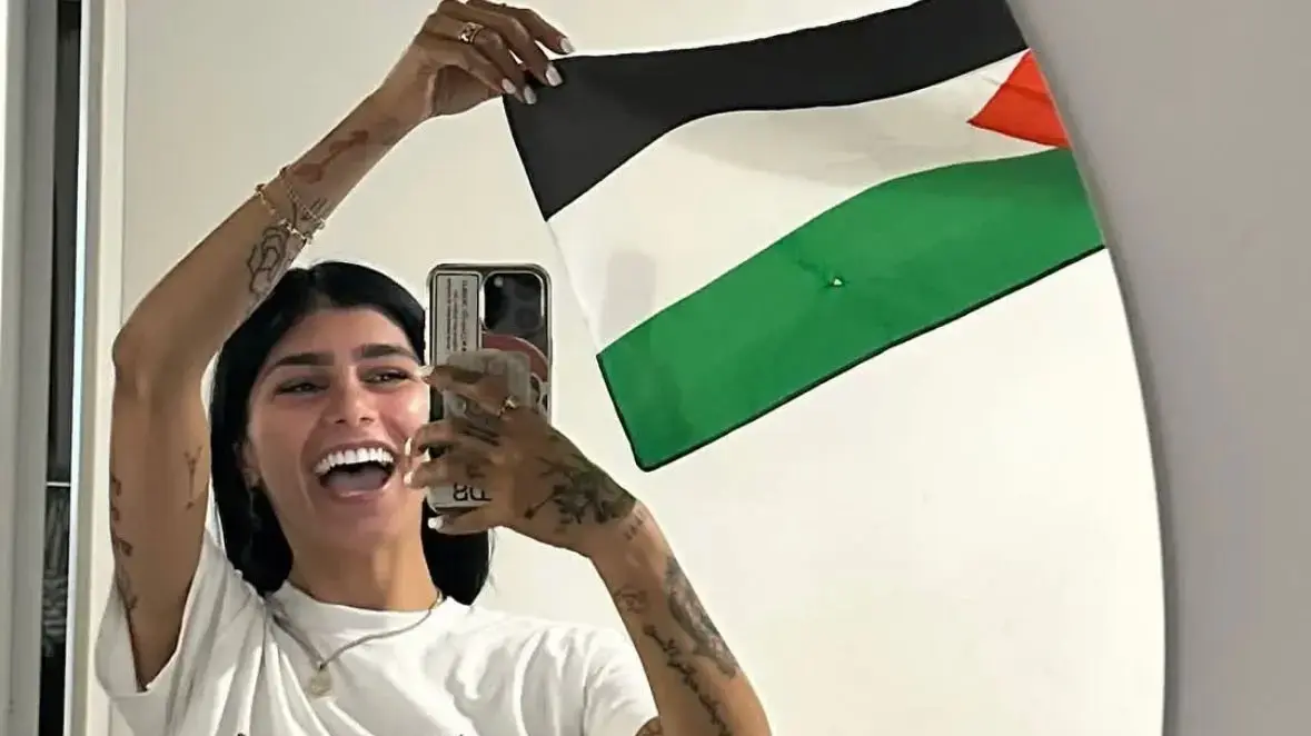 מיה ח'ליפה, דגל פלסטין