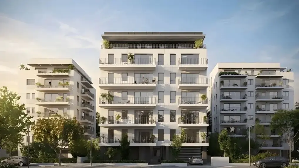 שלישיית הפרויקטים של SoCity ברחוב סוקולוב. מימין לשמאל: סוקולוב 20, סוקולוב 23 ו- סוקולוב 14.