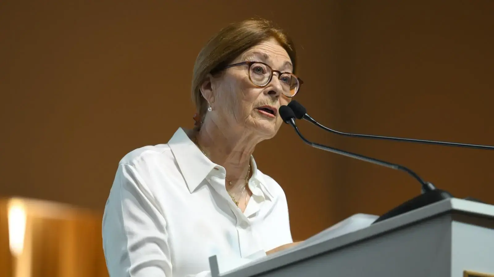 נשיאת בית המשפט העליון בדימוס, השופטת אסתר חיות, בכנס ההנהגות ה-11 של התנועה הקיבוצית