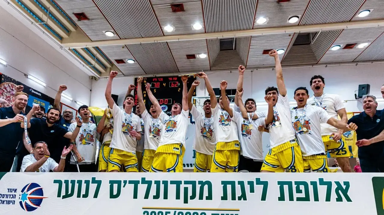מכבי תל אביב כדורסל אלופת ליגת העל לנוער