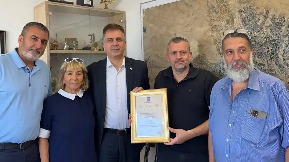 שר האנרגיה והתשתיות, אלי כהן עם ראש העיר ערד, יאיר מעיין