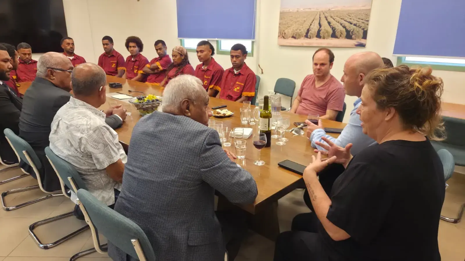 משלחת רשמית מטעם שגרירות פיג'י ביקרה ברמת הנגב