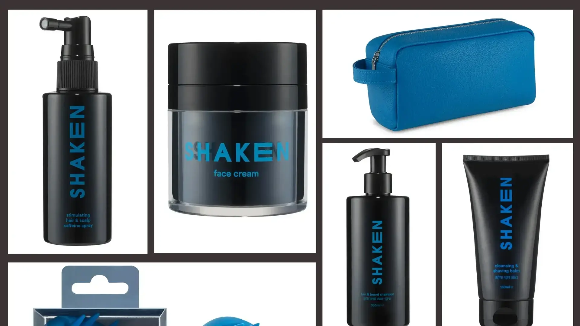 'SHAKEN' מותג טיפוח חדש לגברים