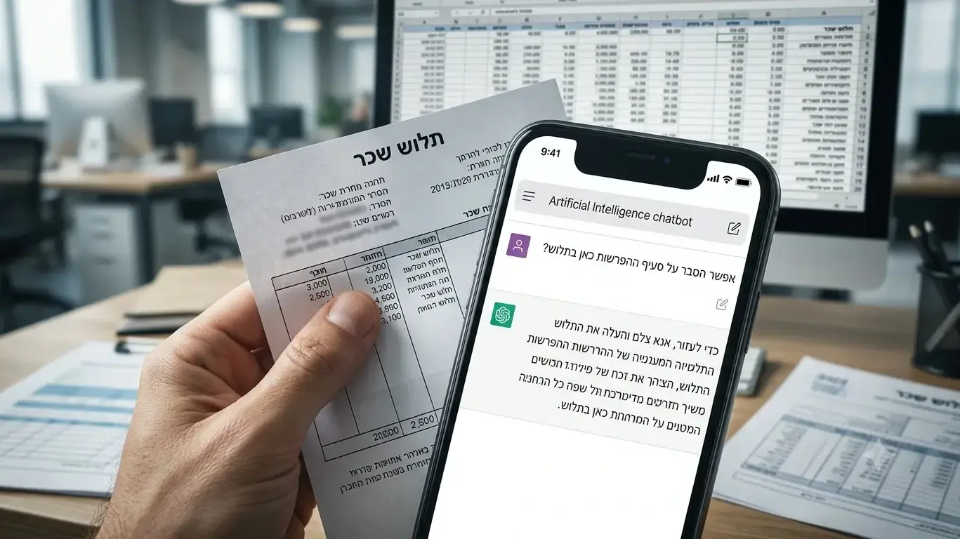 תלוש שכר בכלי בינה מלאכותית