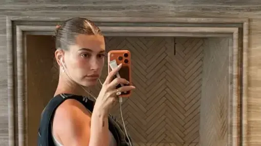 היילי ביבר באימון חדש