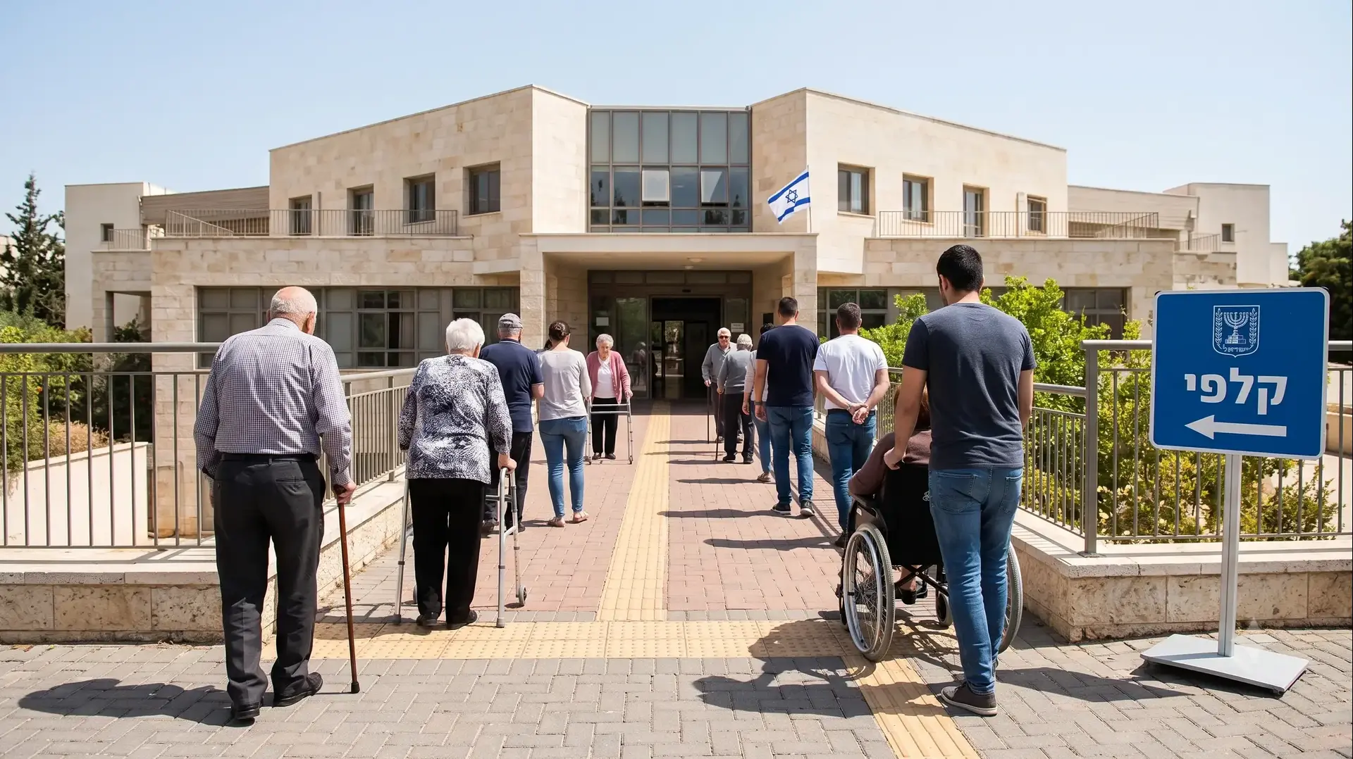 מבוגרים מצביעים בקלפי