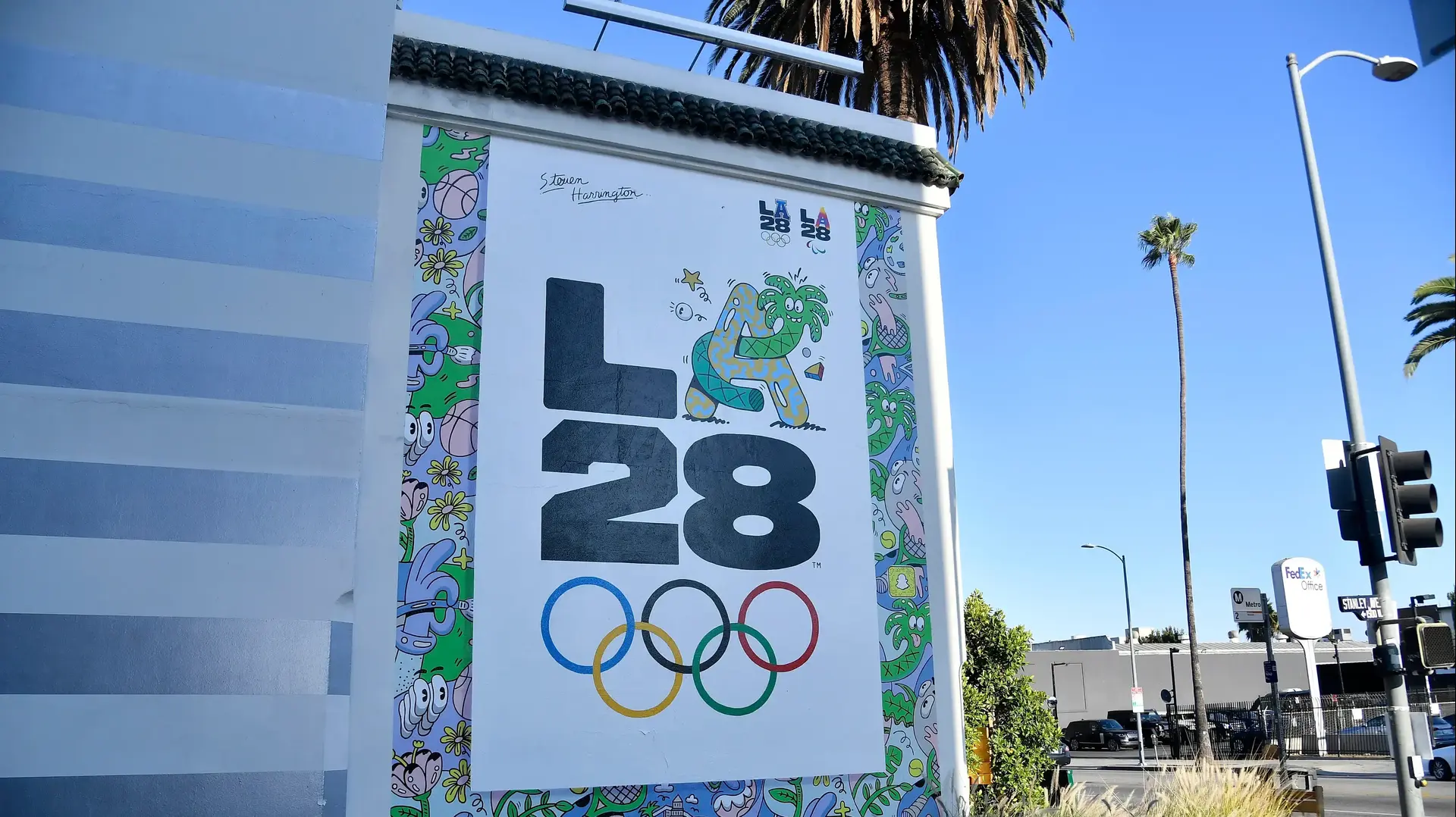 הלוגו של אולימפיאדת לוס אנג'לס 2028