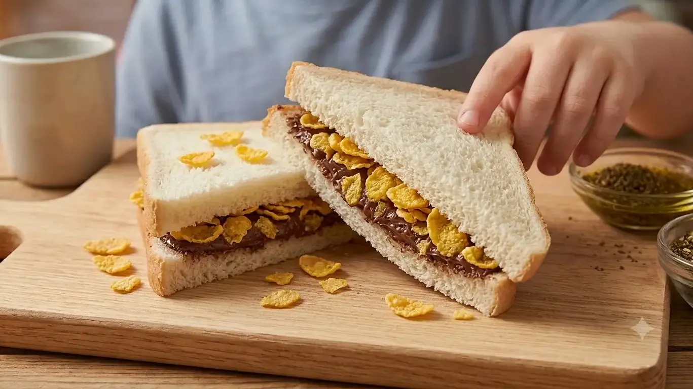 מלא מרקמים בפה. כריך שוקולד קראנץ'