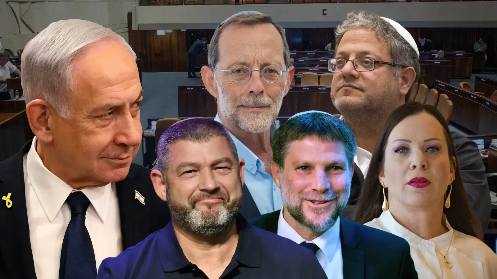 טלי גוטליב, איתמר בן גביר, בנימין נתניהו, עופר וינטר, בצלאל סמוטריץ', משה פייגלין