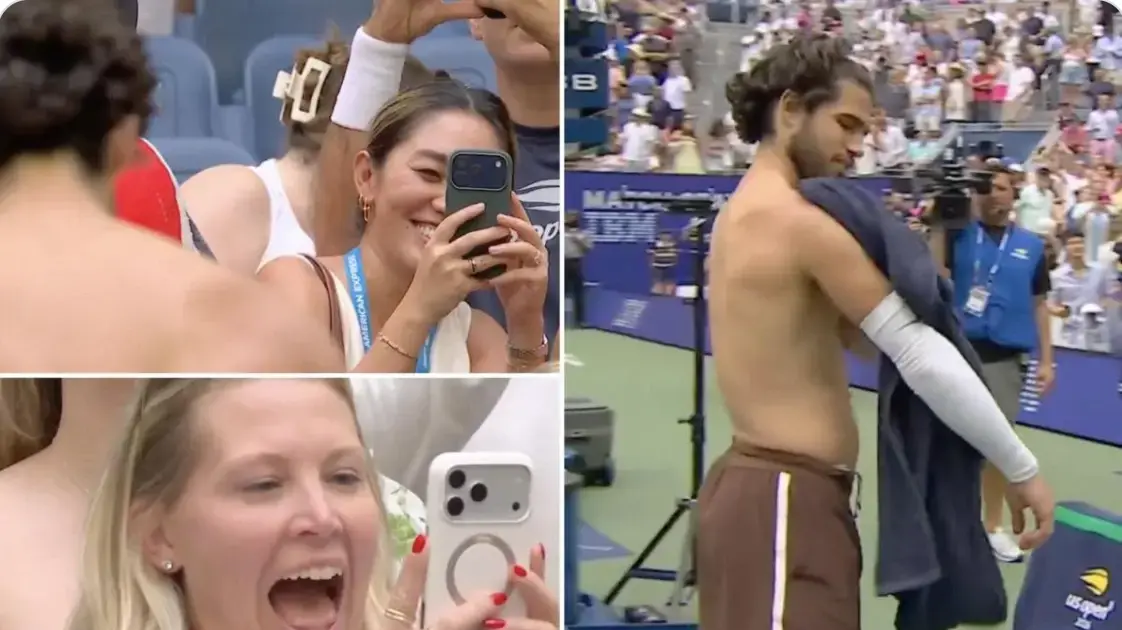 קרלוס אלקראס ומעריצות ב-US Open קרלוס אלקראס ומעריצות ב-US Open