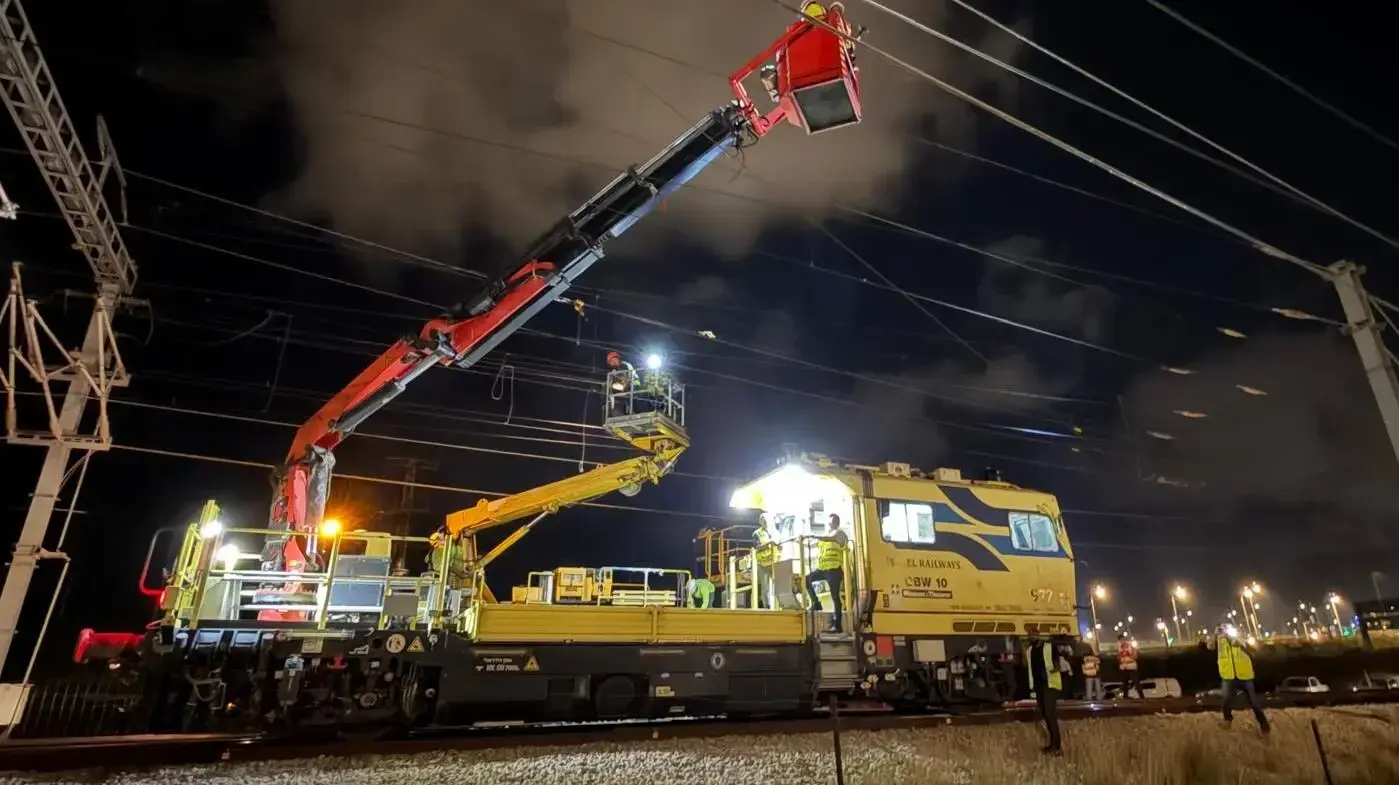 תיקונים ליילים בתשתית החשמל של רכבת ישראל באזור שפיים