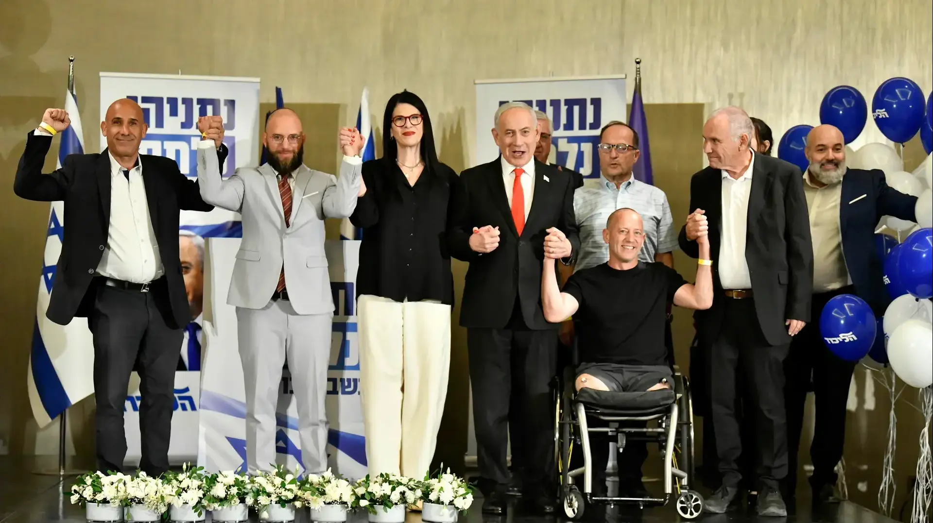 בנימין נתניהו, יעקב ברדוגו, טליק גואילי, איציק בונצל, אלישע מדן, דוד פטר, אמיר אביבי, אלי גולדשמידט, אורן דוברונסקי, מסע"ת להצגת משורייני רשימת הליכוד, 8 בספטמבר 2026