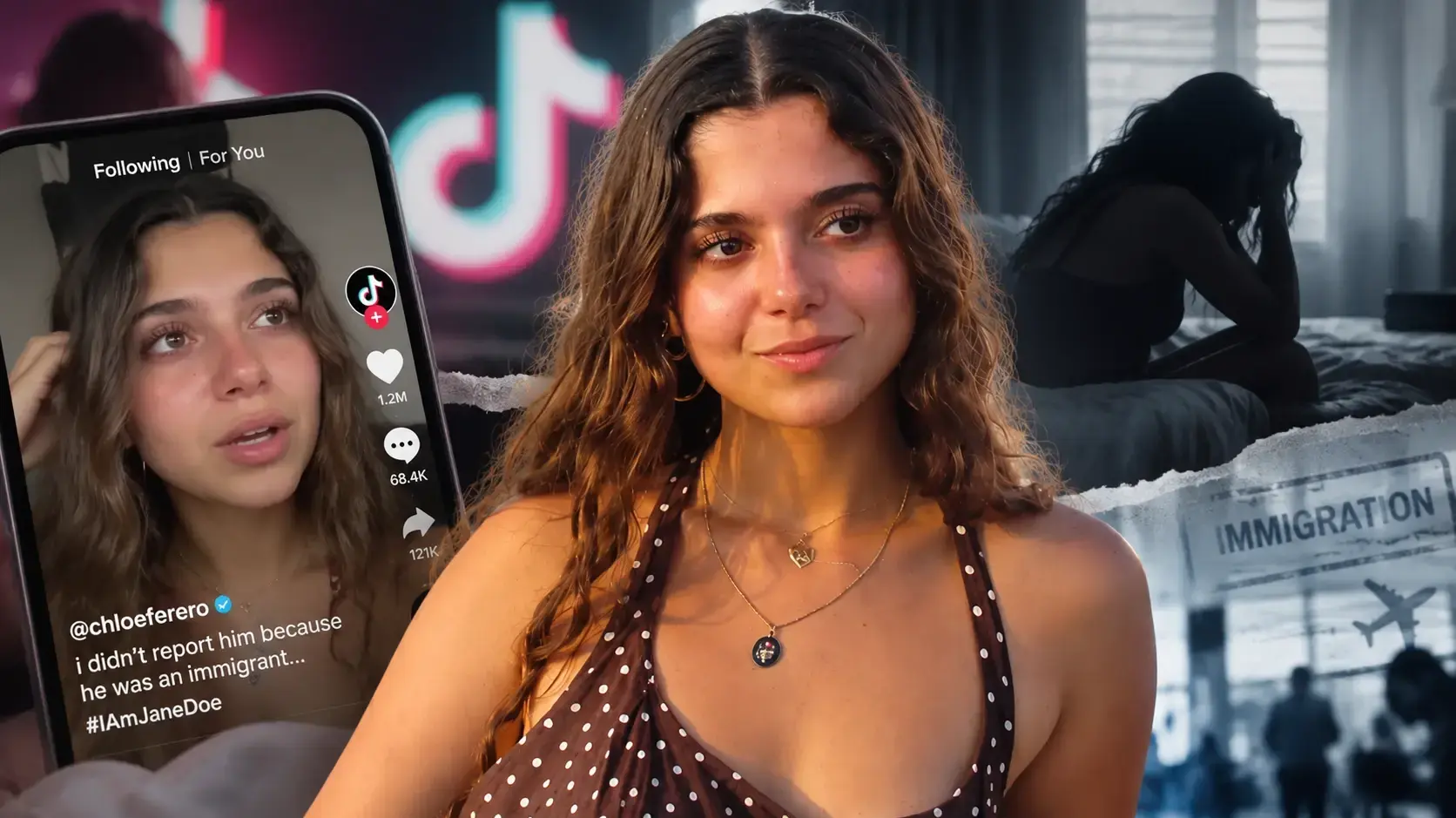 "לא התלוננתי כי הוא מהגר": קלואי פוררו מסעירה את טיקטוק