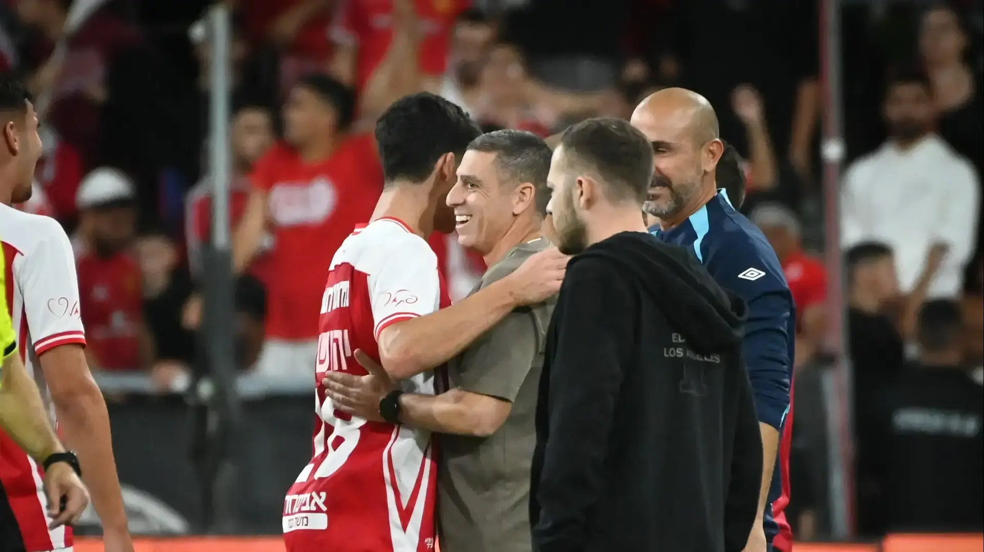 רן קוז'וך מאמן הפועל באר שבע עם ניב יהושע