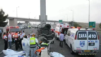 תאונת דרכים בכביש ירושלים תל אביב