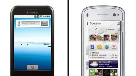 מסך חצוי Nokia n97, T-Mobile G1