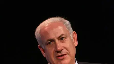 ציפי לבני אהוד ברק ובנימין נתניהו בכנס בנושא חינוך באוניברסיטת ת"א