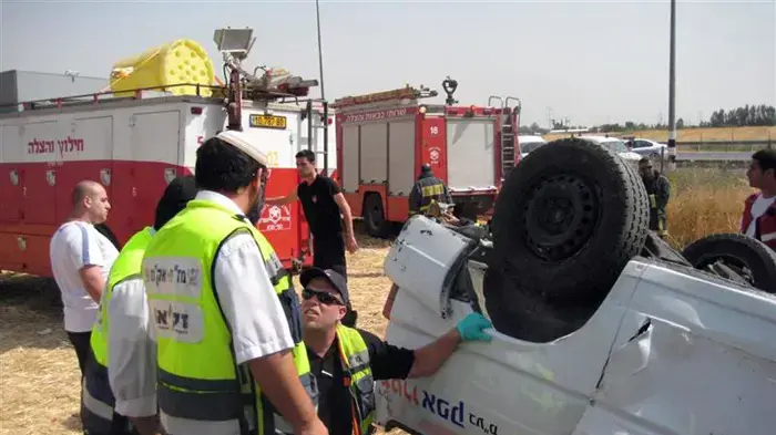 תאונת דרכים קשה בצומת קבר בנימין ממזרח לכפר סבא