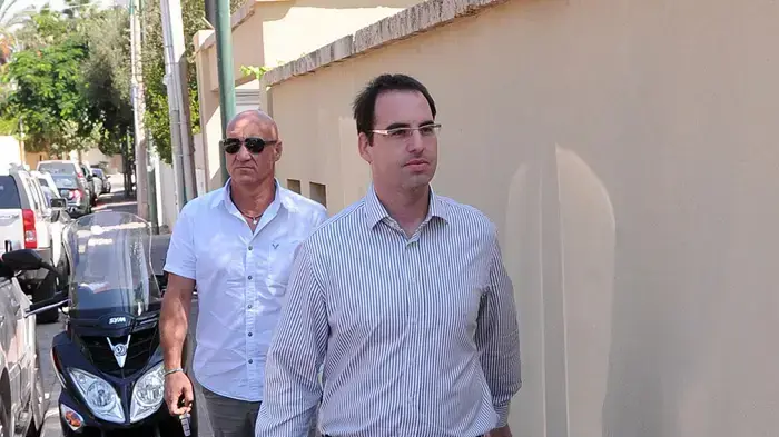 עו"ד גיל לב יושב ראש מכבי נתניה עם קובי בלדב
