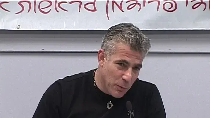 יאיר לפיד ואורלי וילנאי בכנס רוח חדשה