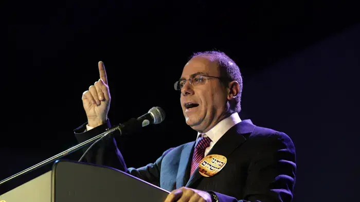 סילבן שלום בכנס הסברה מרץ 2010