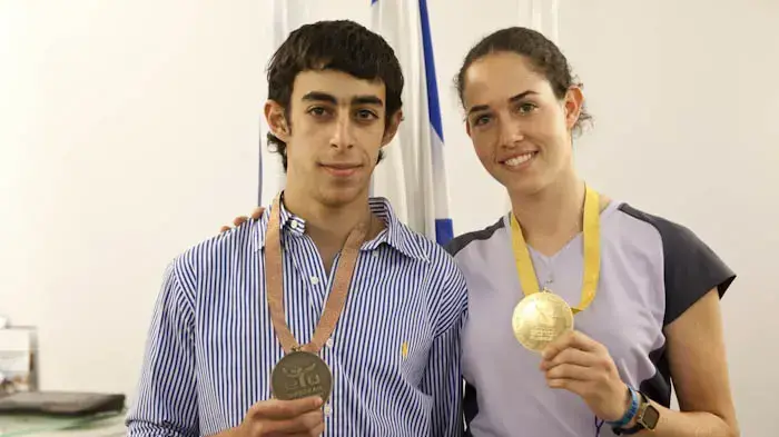 בת אל גטרר ומוטי לוגסי לוחמי טאקוונדו