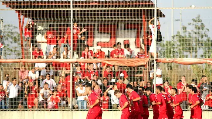 שחקני הפועל תל אביב באימון פתיחת העונה של הקבוצה