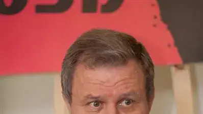 מאיר שטרית במסיבת עיתונאים של מפלגת קדימה לציון שנתיים לבחירות, פברואר 2011