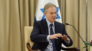 שמעון פרס בפגישה עם טוני בלייר , נובמבר  2012