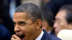 נשיא ארה"ב ברק אובמה מפהק, 2012