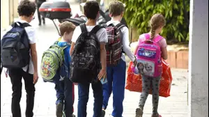 תמונות אילוסטרציה של ילדים הולכים לבית ספר  בצפון הישן בתל אביב