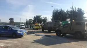 זירת סיכול פיגוע הדקירה בצומת גוש עציון 5 בינואר 2021