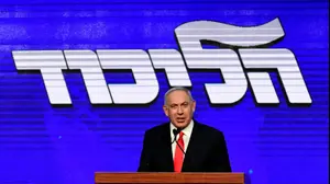 בנימין נתניהו בליל הבחירות, בנייני האומה, 23 במרץ 2021